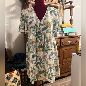 Spring Floral Print Dress